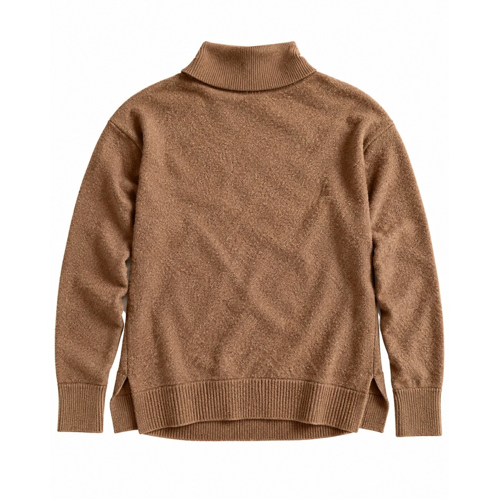 Banana Republic Brown Turtleneck Sweater Petite L High Low Hem Long Sleeve Knit - Picture 7 of 7